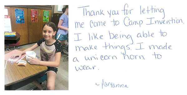 Camp invention Adryanna